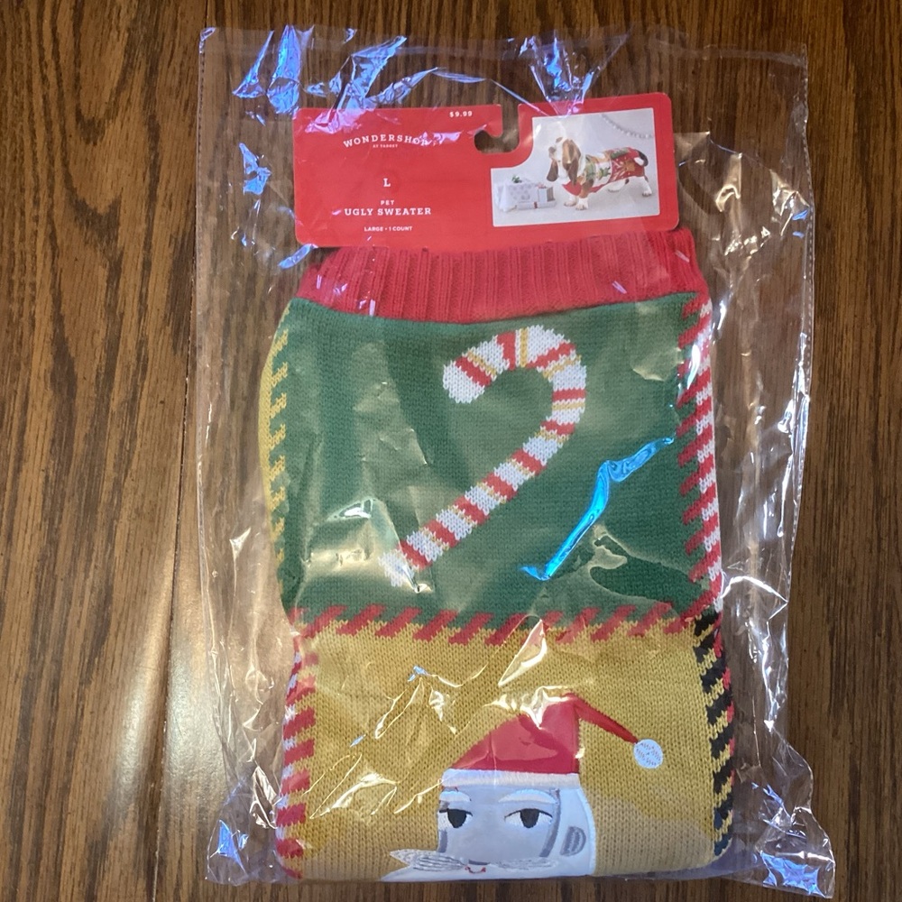 Pet Ugly Christmas Sweater, Size Large For Dogs